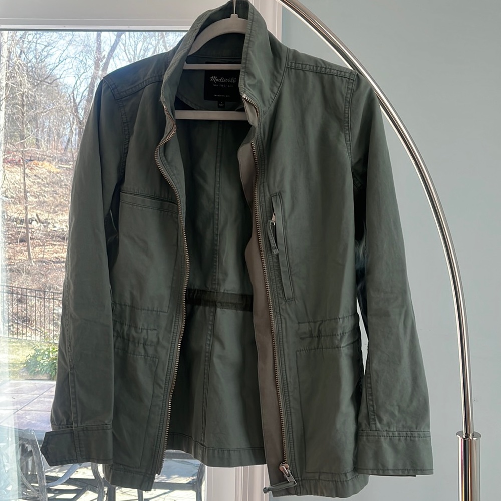 Madewell womens jacket in army green size small